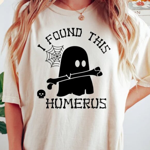 Tops - I Found This Humerus Shirt, Halloween Gift, Funny Halloween Shirt